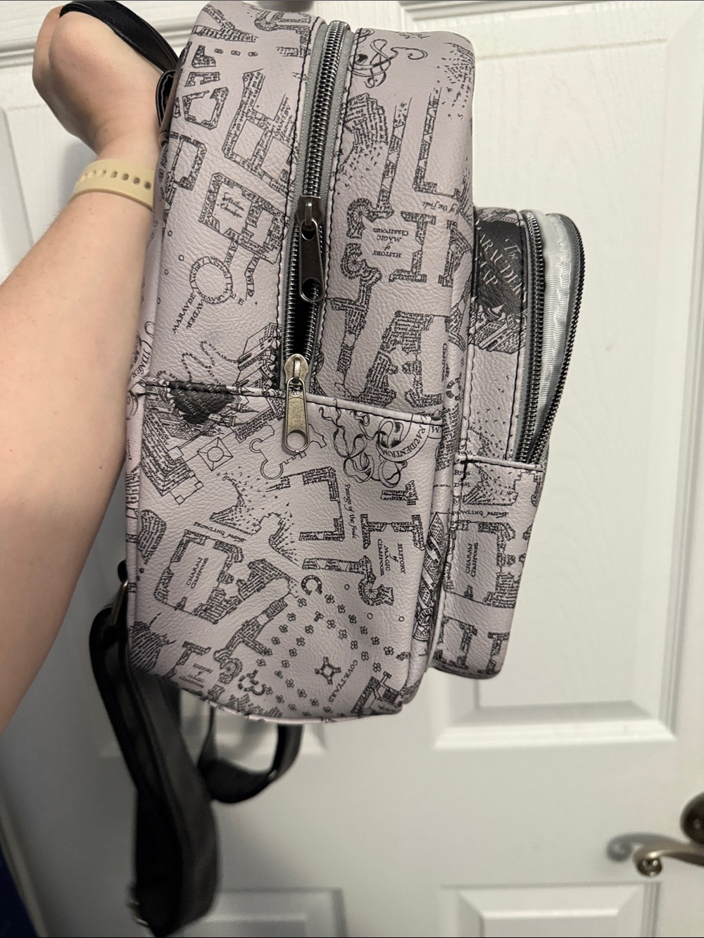 Loungefly Harry Potter Gray Marauder Map Mini Backpack - Picture 3 of 6